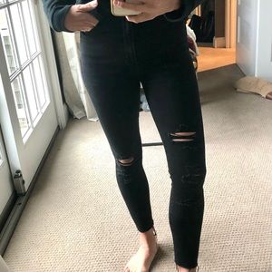 Abercrombie & Fitch Ultra High Rise Super Skinny Black Jeans